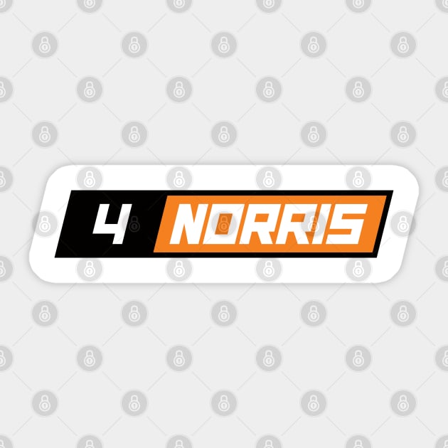 Lando Norris 4 F1 Driver Sticker by petrolhead